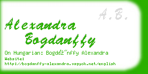 alexandra bogdanffy business card